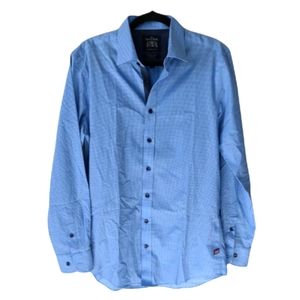 The Savile Row Company Slim Fit Long Sleeve Dress Shirt 15.5  34/35 Blue